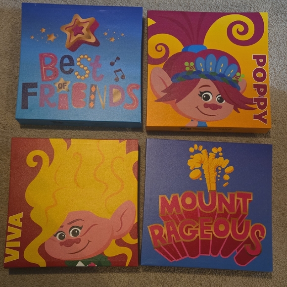 Other - Trolls Canvas Wall Art Set